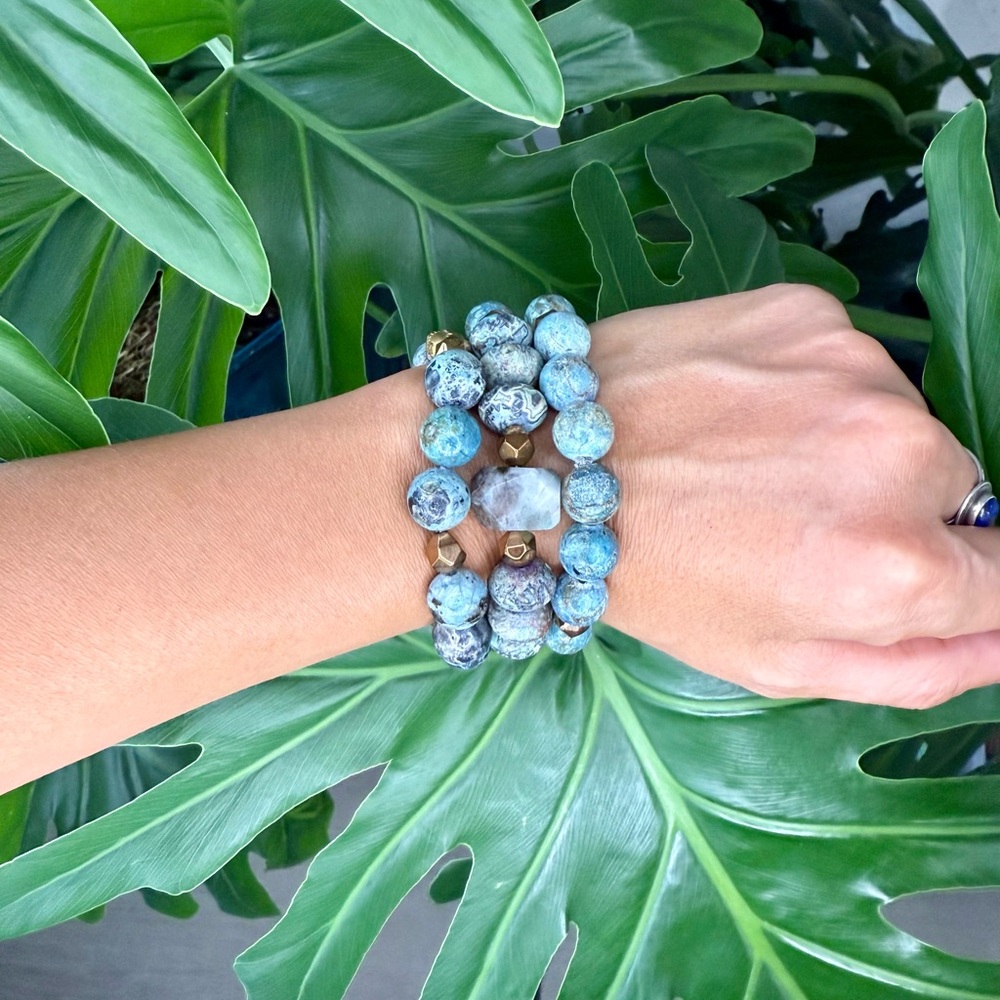 Jasper & Hematite bracelet (one) - Picture 6 of 8